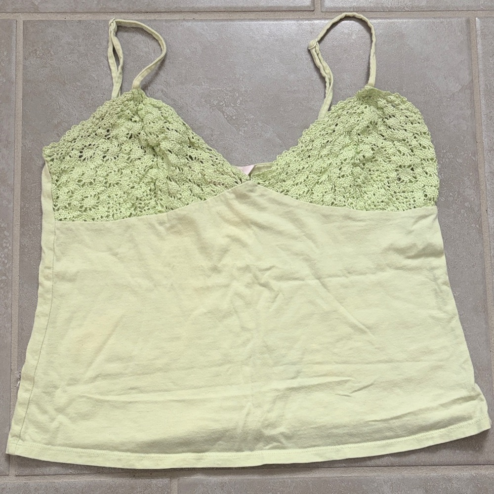 Victoria's Secret Pastel Green Lace Camisole